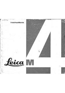 Leica M 4 manual. Camera Instructions.